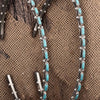 MASSIVE Aurelia Hughte Turquoise & Sterling Silver Hoop Earrings