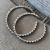MASSIVE Aurelia Hughte Turquoise & Sterling Silver Hoop Earrings