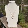 14KGF Turquoise Ring Keeper Necklace
