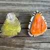 XL Orange Triangle Studs — Sunwest Silver