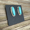 Kingman turquoise Earrings - Eddie Secatero