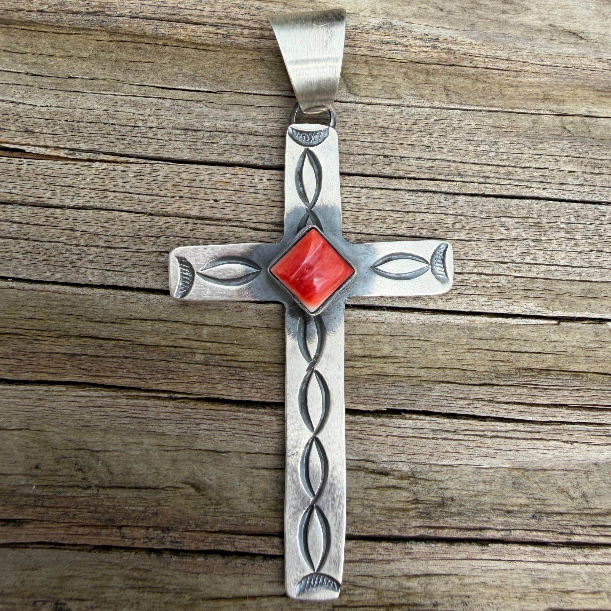 Sterling & Spiny Cross Pendant- Chimney Butte