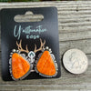 XL Orange Triangle Studs — Sunwest Silver