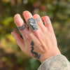 Jasper Statement Coffin Ring — Size 8.5