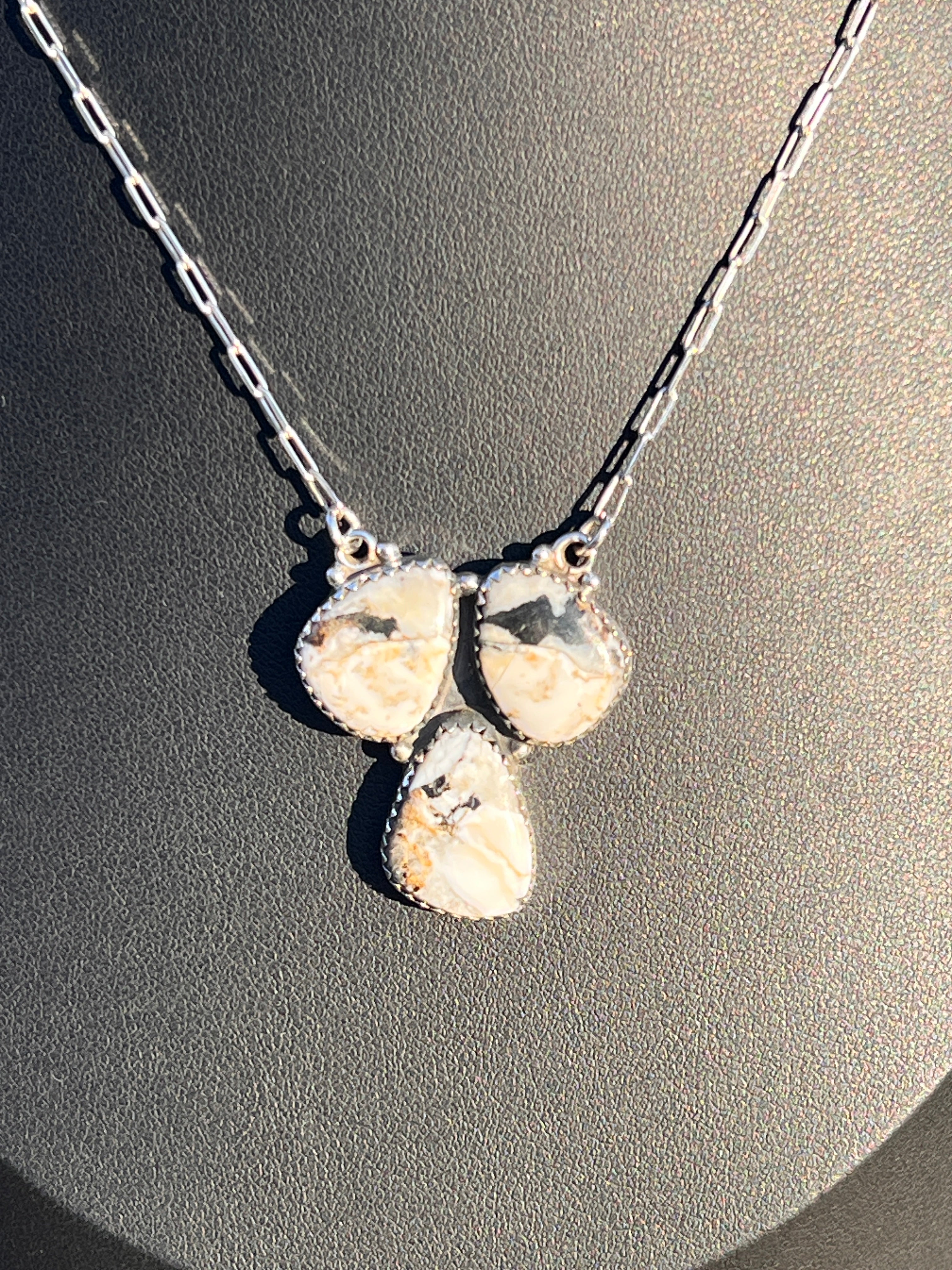 White Buffalo Cluster Necklace