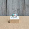 Wilber Muskett Navajo Sterling Silver Turquoise Inlay Engagement Ring | Size 8.5