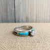 Wilber Muskett Navajo Sterling Silver Turquoise Inlay Engagement Ring | Size 8.5