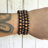 Hand Strung Copper Stretch Bracelets w/ Navajo Finished Beads