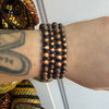Hand Strung Copper Stretch Bracelets w/ Navajo Finished Beads