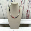 Freedom Pearls- Big Boom Lapis, White Onyx, & Coral Clasp 16" Necklace