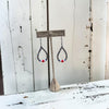 Freedom Pearls- The Brave- Lapis, Howlite, & Coral 2" Teardrop Earrings