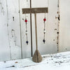 Freedom Pearls- The Free Coral, White Onyx, and Lapis 4" Duster Earrings