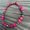 Pink Sea Sediment 6 1/4" Stretch Bracelet