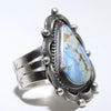Golden Hill Turquoise Hand-Stamped Sterling Ring- Justine Tso- 8.5