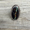 Blackjack Ring in Solid Sterling Silver 7.75