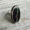 Blackjack Ring in Solid Sterling Silver 7.75