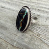 Blackjack Ring in Solid Sterling Silver 7.75