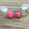 Navajo Handmade Hot Pink Fire Opal Ring - Esther White