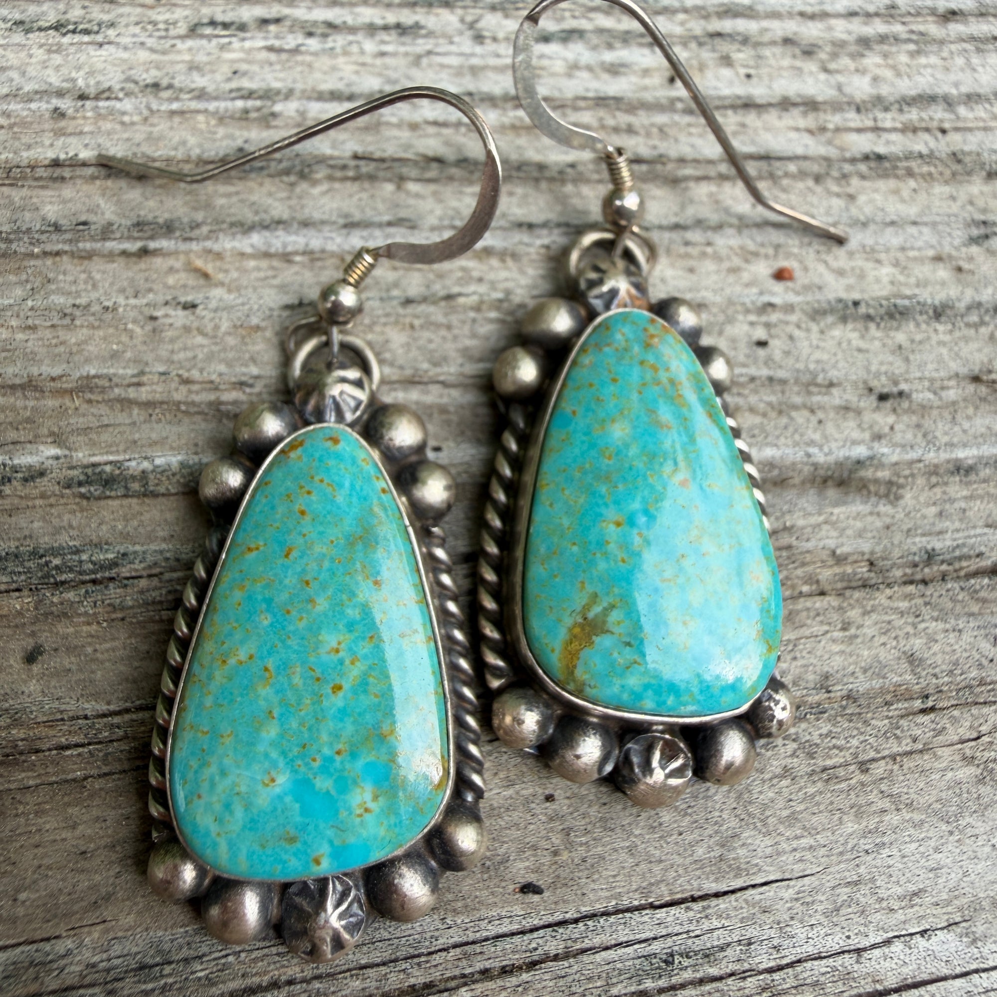 Kingman Turquoise Dangle Earrings-Augustine Largo