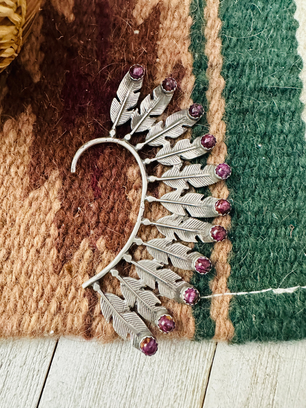 Purple Spiny Ear Cuff