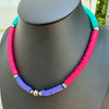 14" Neon Choker w/ 5-7mm Sterling Pearls