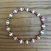 Pink Conch 6mm & 4mm Pearls 6.5" Stretch