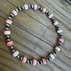 Pink Conch 6mm & 4mm Pearls 6.5" Stretch