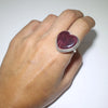 The Valentine's Day Collection-Purple Spiny Adjustable Heart Ring- Pauline Nelson