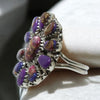 Purple Mohave Turquoise Cluster Ring — Gallery by Jason Benally (Navajo)