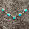 Whitewater Turquoise & Sterling Drop Necklace