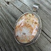 XXL Crazy Lace Agate Pendant- Vintage Native