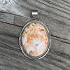 XXL Crazy Lace Agate Pendant- Vintage Native