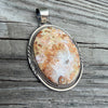 XXL Crazy Lace Agate Pendant- Vintage Native