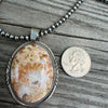XXL Crazy Lace Agate Pendant- Vintage Native