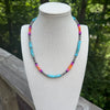 Turquoise, Spiny, Charoite & Opal Sterling Desert Pearl Necklace