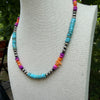 Turquoise, Spiny, Charoite & Opal Sterling Desert Pearl Necklace