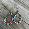 Cotton Candy Dangle Earrings 4-6mm 2"