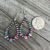 Cotton Candy Dangle Earrings 4-6mm 2"