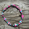 Cotton Candy 4mm Sterling pearl Stretch Bracelet 5.5