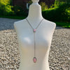 Navajo Pink Conch Lariat — Handmade Sterling by Augustine Largo