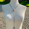 Navajo Pink Conch Lariat — Handmade Sterling by Augustine Largo