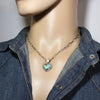 The Valentine's Day Collection-Hubi Turquoise Heart Pendant - by Reva Goodluck (Navajo)