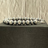 8mm Alternating Round and Saucer Desert pearl Bracelet