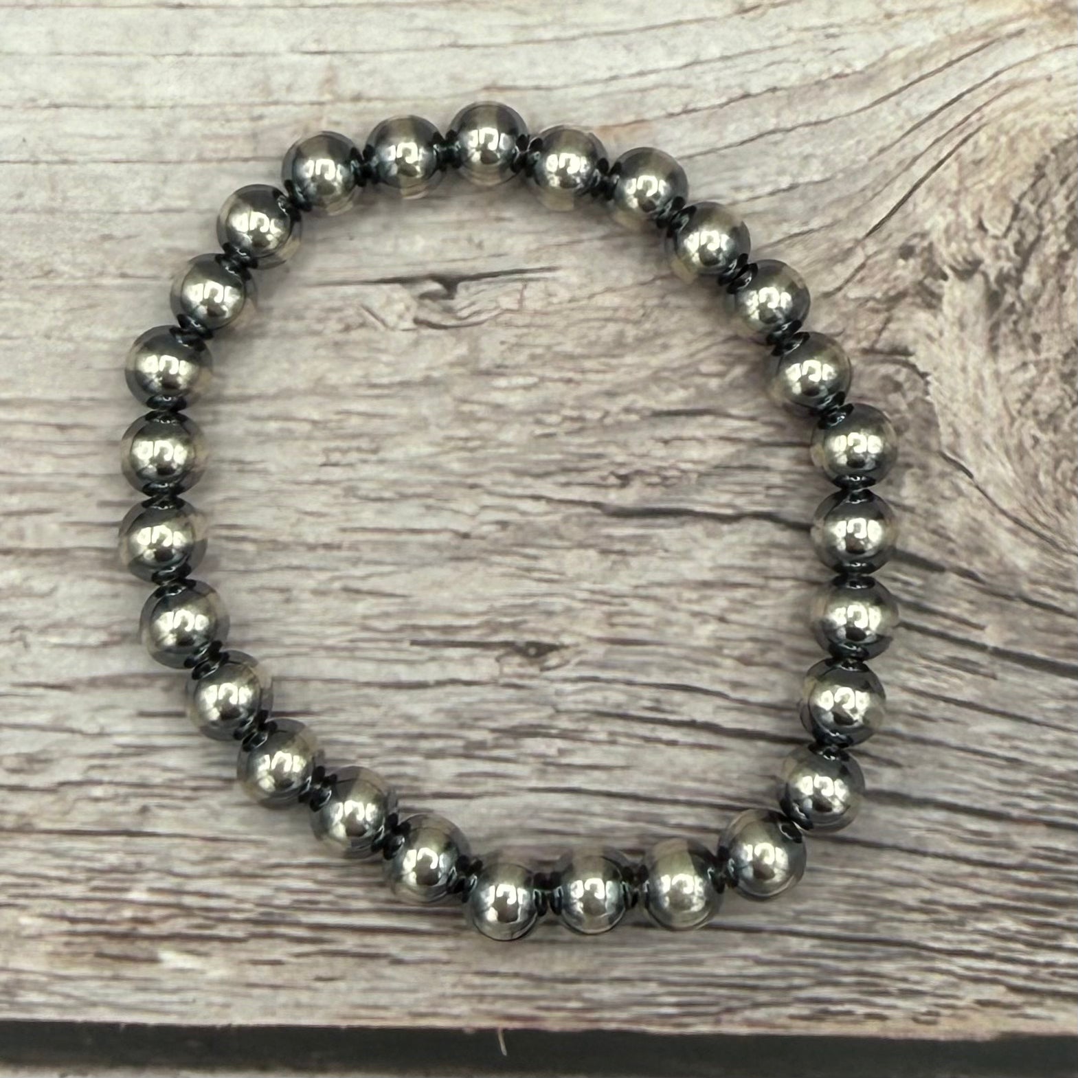 7mm Round Desert Pearl Stretch Bracelet- $80 DEAL