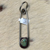 Navajo Handmade Kingman Turquoise Pin/Keychain - Dorothy Yazzie