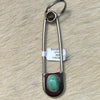 Navajo Handmade Kingman Turquoise Pin/Keychain - Dorothy Yazzie