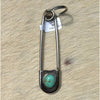 Navajo Handmade Kingman Turquoise Pin/Keychain - Dorothy Yazzie