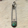 Navajo Handmade Kingman Turquoise Pin/Keychain - Dorothy Yazzie