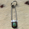 Navajo Handmade Kingman Turquoise Pin/Keychain - Dorothy Yazzie