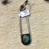 Navajo Handmade Kingman Turquoise Pin/Keychain - Dorothy Yazzie